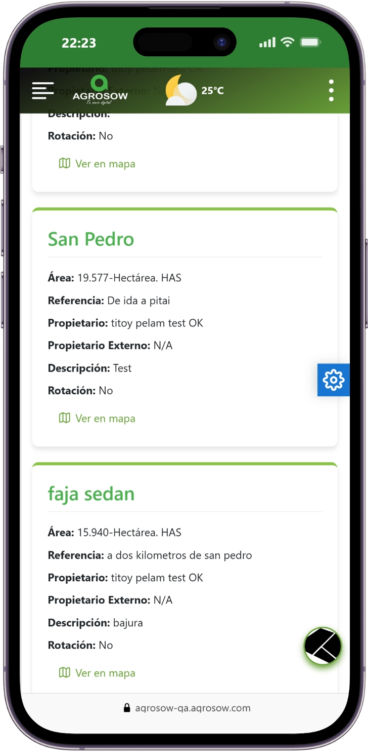 Lotes en AgroSow